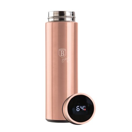 Berlinger Haus Metallic Rosegold Line rozsdamentes acél termosz LED kijelzővel, 450 ml BH-7954