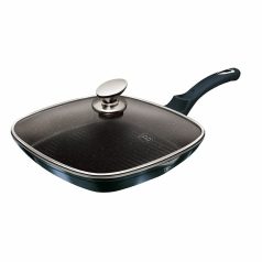   Berlinger Haus Metallic Aquamarine Line grill serpenyő fedővel, márvány bevonattal, metál külső bevonattal, 28 cm BH-7028