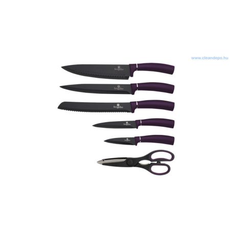Berlinger Haus Purple Eclipse Collection 7 részes késkészlet tapadásmentes bevonattal, állvánnyal BH-2584