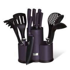   Berlinger Haus Purple Eclipse Collection 12 részes konyhai készlet késekkel és kiszedőkkel, lila BH-6258