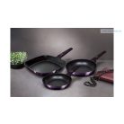 Berlinger Haus Purple Eclipse Collection 3 részes serpenyőkészlet grill serpenyővel, titán bevonattal BH-7104