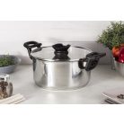 Berlinger Haus Silver Jewellery Collection rozsdamentes lábas fedővel fakanál tartó fedőgombbal 5,2 literes 