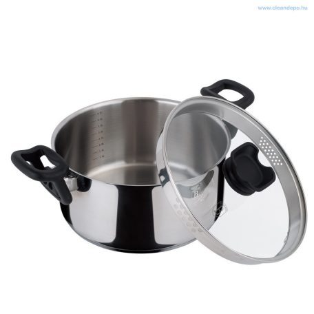 Berlinger Haus Silver Jewellery Collection rozsdamentes lábas fedővel fakanál tartó fedőgombbal 5,2 literes 