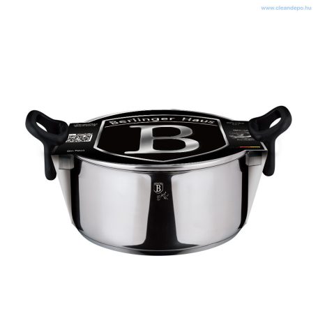 Berlinger Haus Silver Jewellery Collection rozsdamentes lábas fedővel fakanál tartó fedőgombbal 5,2 literes 