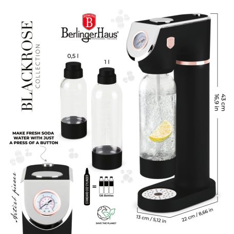 Berlinger Haus Black Rose Collection szódagép BH-8554