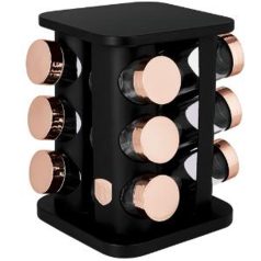   Berlinger Haus Black Rose Collection 13 részes fűszertartó készlet forgatható állvánnyal BH-8559