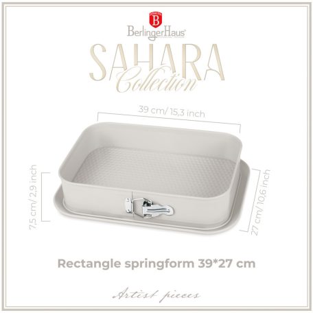 Berlinger Haus Sahara Collection kapcsos szögletes tortaforma titán bevonattal BH-7893 