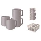 Berlinger Haus Taupe Collection 4 db-os kőedény bögrekészlet BH-10011