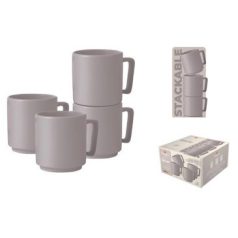   Berlinger Haus Taupe Collection 4 db-os kőedény bögrekészlet BH-10011