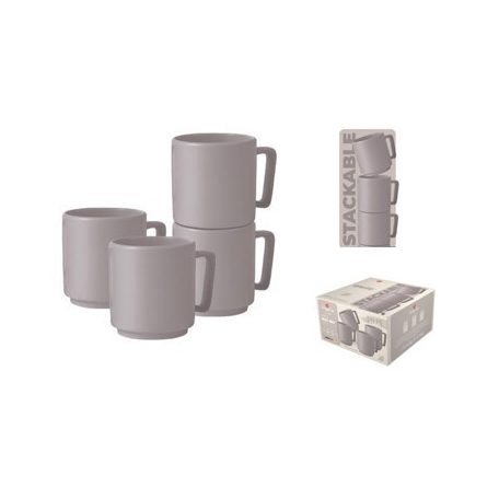 Berlinger Haus Taupe Collection 4 db-os kőedény bögrekészlet BH-10011