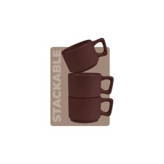   Berlinger Haus Leonardo Collection 4+4 részes kőedény eszpresszó készlet BH-10017