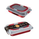 Berlinger Haus Metallic Burgundy Line szögletes tortaforma tapadásmentes bevonattal, fedővel BH-7862