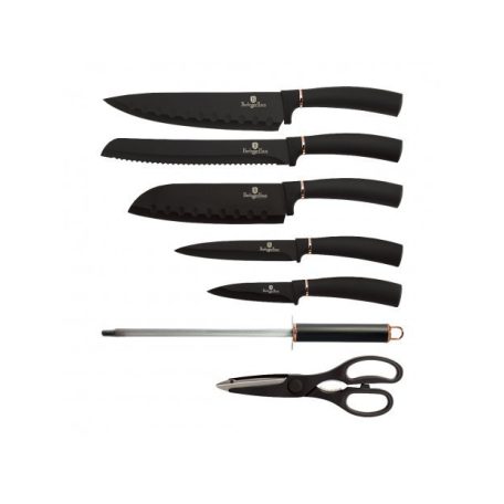 Berlinger Haus Black Rose Collection 8 db-os késkészlet akril állvánnyal  BH-2421N