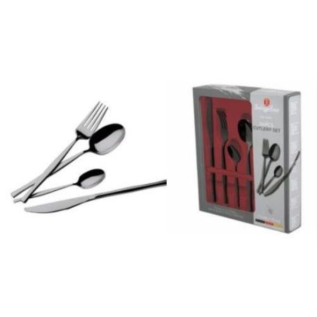 Berlinger Haus 6 személyes rozsdamentes acél evőeszköz készlet fekete BH-3066