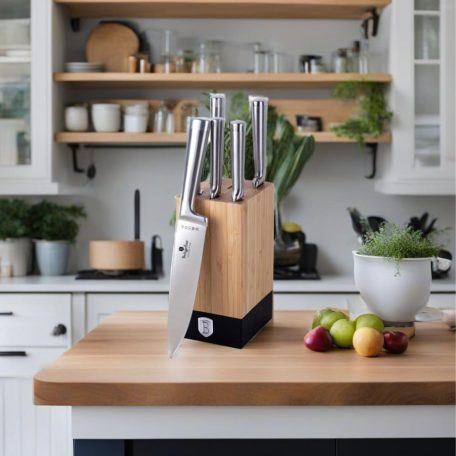 Berlinger Haus Eternal Collection 7 részes rozsdamentes acél késkészlet bambusz késtartó állvánnyal BH-2804