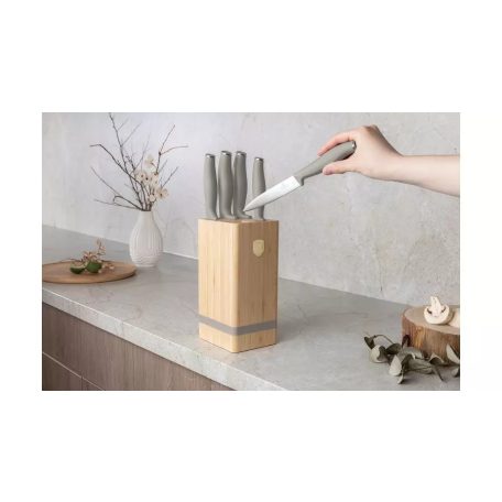 Berlinger Haus Sahara Collection 6 részes rozsdamentes acél késkészlet bambusz késtartó állvánnyal BH-2973
