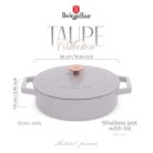 Berlinger Haus Taupe Collection Öntöttvas alacsony lábas 26 cm BH-6527 