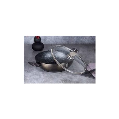 BH-7115 WOK+FEDŐ 30 CM SHINY BLACK