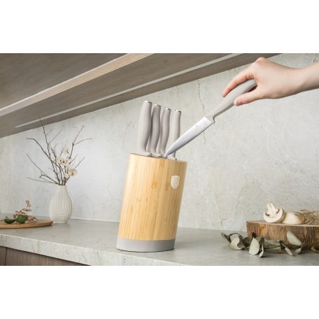 Berlinger Haus Sahara Collection 6 részes rozsdamentes acél késkészlet bambusz késtartó állvánnyal BH-2755