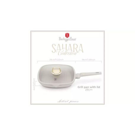 Berlinger Haus Sahara Collection grill serpenyő titán bevonattal, fedővel BH-8067