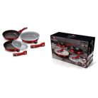 Berlinger Haus Metallic Burgundy Line 5 részes serpenyőkészlet, márvány bevonattal BH-7053