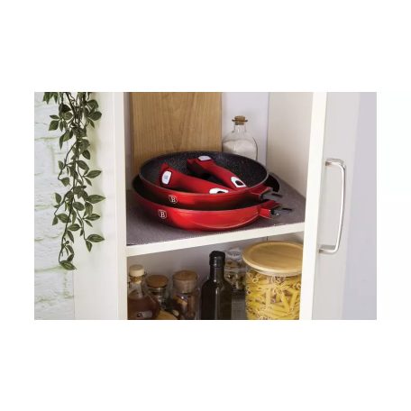 Berlinger Haus Metallic Burgundy Line 5 részes serpenyőkészlet, márvány bevonattal BH-7053