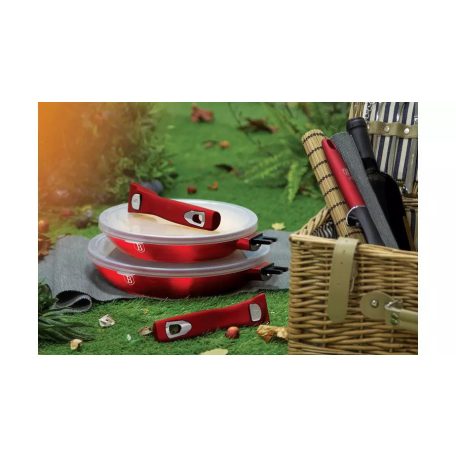 Berlinger Haus Metallic Burgundy Line 5 részes serpenyőkészlet, márvány bevonattal BH-7053