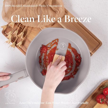 Berlinger Haus Taupe Collection tapadásmentes mély serpenyő dupla kiöntő csőrrel  28 cm BH-8091