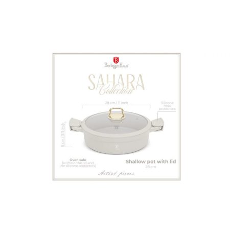 Berlinger Haus Sahara Collection lábas titán bevonattal, fedővel, levehető fogókkal 28 cm BH-7785