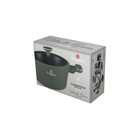 Berlinger Haus Matte Green Collection magas lábas titán bevonattal, fedővel  24 cm BH-8201