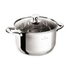 Blaumann Lábas üvegfedővel 20 cm 3,8 literes rozsdamentes Gourmet Line BL-3872