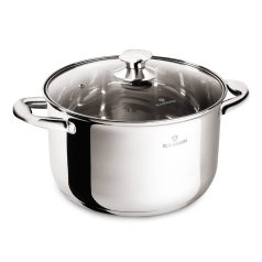   Blaumann Lábas üvegfedővel 24 cm 6 literes rozsdamentes Gourmet Line BL-3873