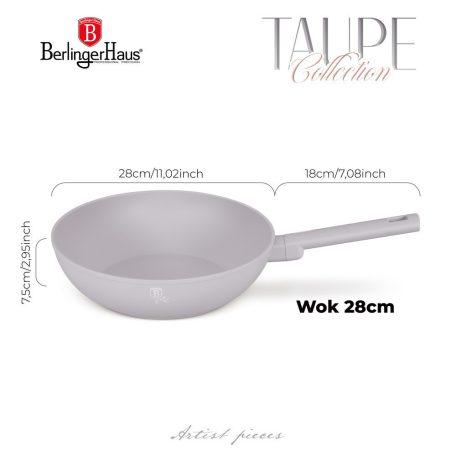 Berlinger Haus Taupe Collection Wok 28 cm BH-8093 