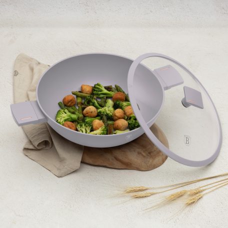 Berlinger Haus Taupe Collection wok titán bevonattal, fedővel  30 cm BH-8095 