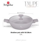 Berlinger Haus Taupe Collection alacsony lábas fedővel 3,8 L 28 cm BH-8098 
