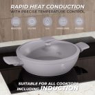 Berlinger Haus Taupe Collection alacsony lábas fedővel 3,8 L 28 cm BH-8098 