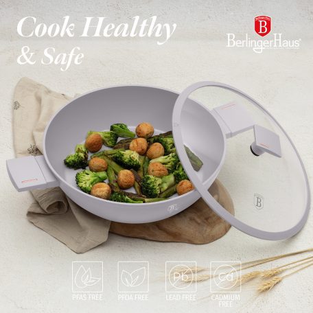 Berlinger Haus Taupe  Collection Alacsony lábas fedővel 30 cm 4,2 L BH-8099 