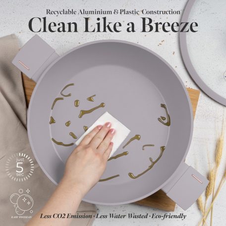 Berlinger Haus Taupe  Collection Alacsony lábas fedővel 30 cm 4,2 L BH-8099 