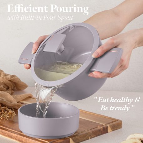 Berlinger Hause taupe collection Lábas fedővel 2,5 L 20 cm BH-8100 