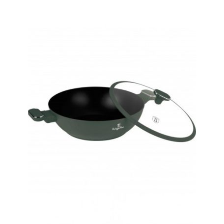 Berlinger Haus Matte Green Collection Wok fedővel 30 cm BH-8160 
