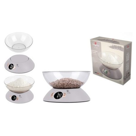 Berlinger Haus Taupe Collection digitális konyhai mérleg tállal BH-9616