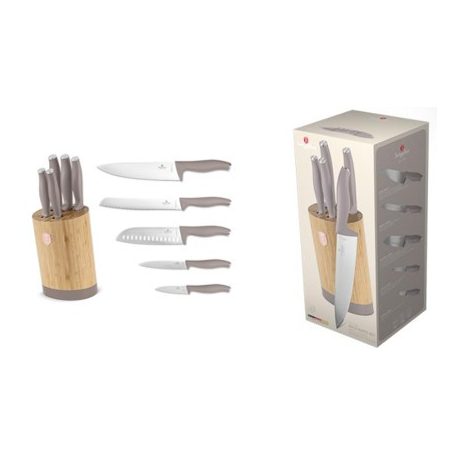 Berlinger Haus Taupe Collection 6 részes késkészlet állvánnyal  BH-2756 