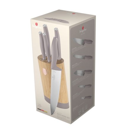 Berlinger Haus Taupe Collection 6 részes késkészlet állvánnyal  BH-2756 
