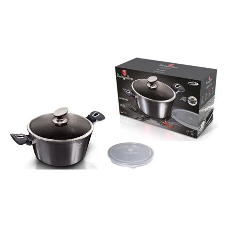 Berlinger Haus Carbon Pro Collection magas lábas márvány bevonattal, kétféle fedővel  28 cm  BH-6894 