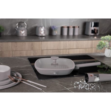 Berlinger Haus Taupe Collection Grill serpenyő fedővel  28 cm BH-8097 