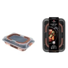   Berlinger Haus Rose Gold Line Collection Tepsi fedővel BH-8673 