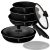 Berlinger Haus Matte Black Collection 9 részes edénykészlet  BH-8257 