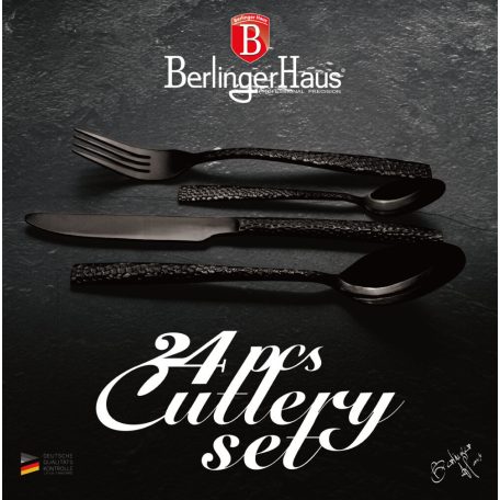 Berlinger Haus Matte Black 24 részes evőeszköz készlet BH-3081 