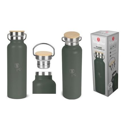 Berlinger Haus Matte Green Collection Kulacs bambusz kupakkal 0,6 L BH-7219