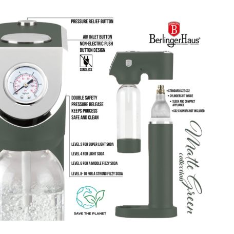 Berlinger Haus Szódagép 2Palackkal Green BH-9785 
